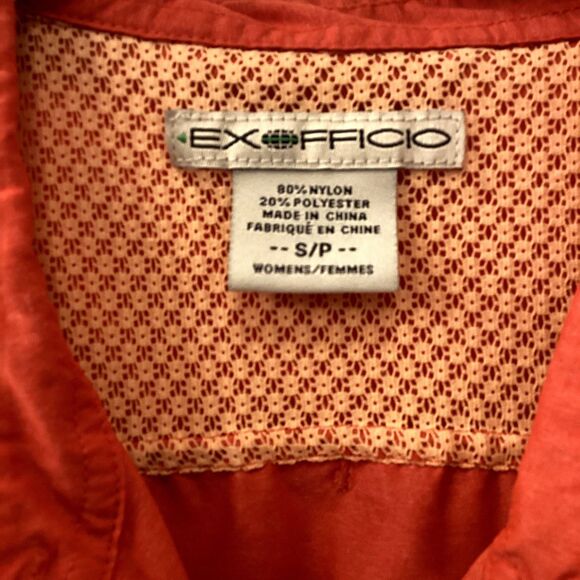 Exofficio Button Shirt Coral Outdoors Rolled Sleeves Ventilation Women's Size S - Picture 5 of 14